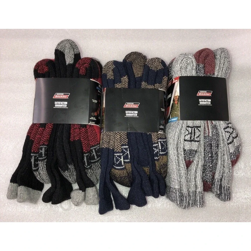 9 Pairs of Genuine Dickies Steel Toe Crew Performance Thermal Socks‎ 3 packs NEW